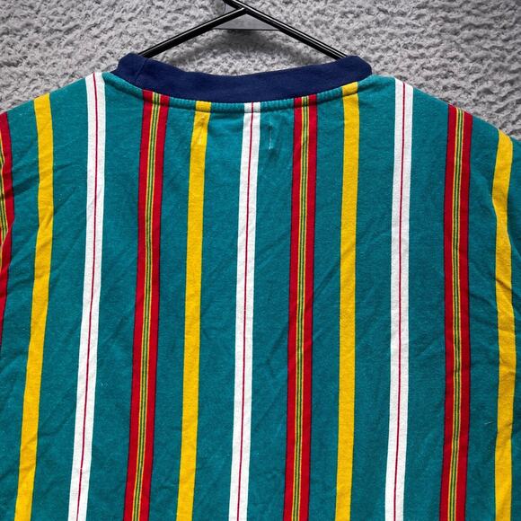 Vintage GUESS T Shirt Mens Small Striped Vertical Crewneck Short Sleeve - Picture 8 of 10